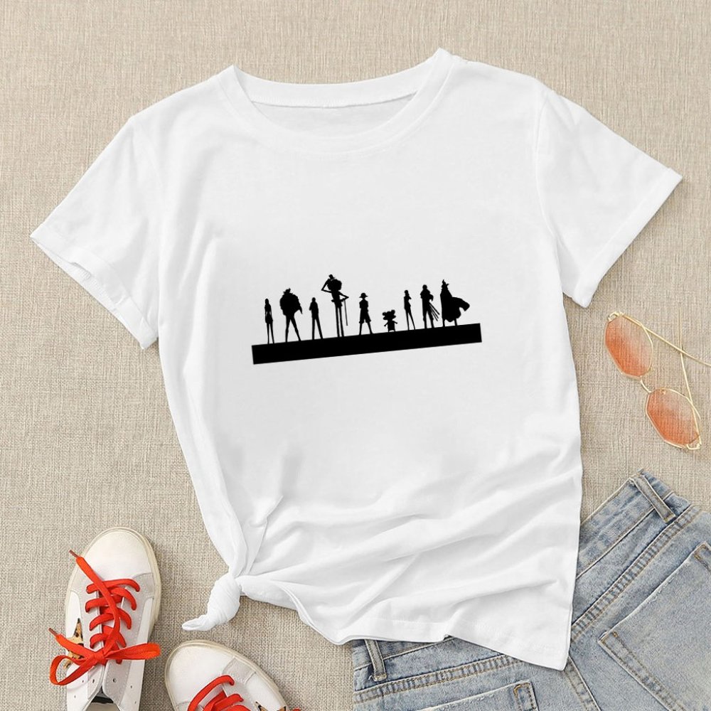 Women Casual Tshirt Short Sleeve Anime Character P
